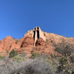 岩Chapel of the Holy Crossと青空