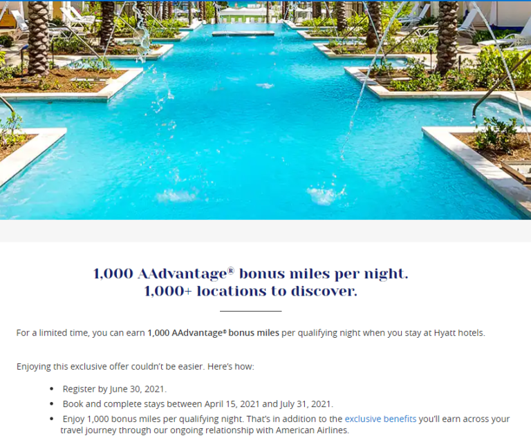 Hyattに泊まると1,000AAマイルが貯まるプロモ！ アメリカ在住陸マイラー