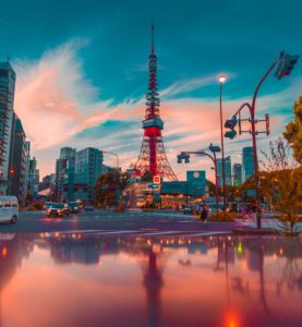 夜の街の風景