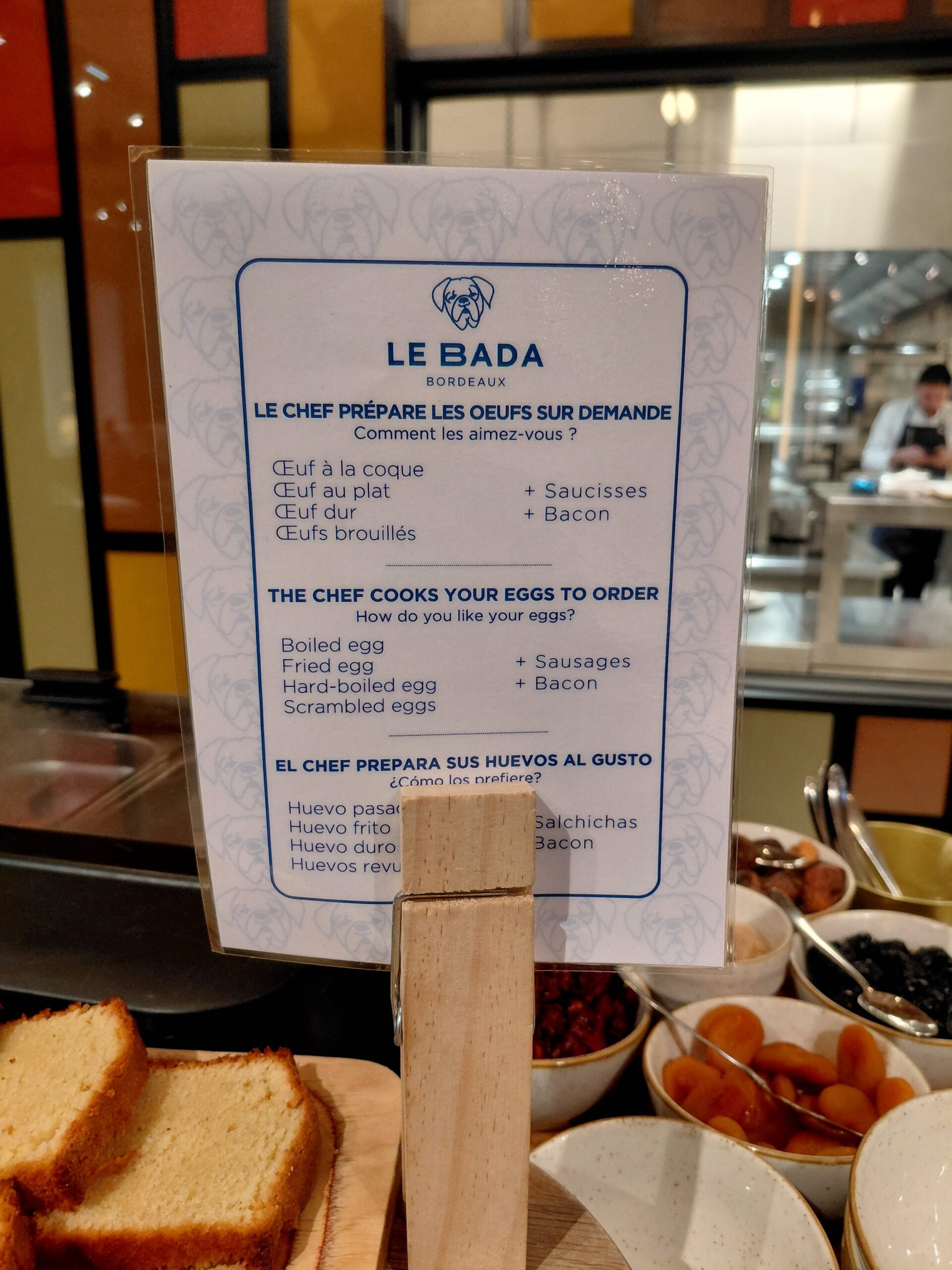 レストランのメニュー